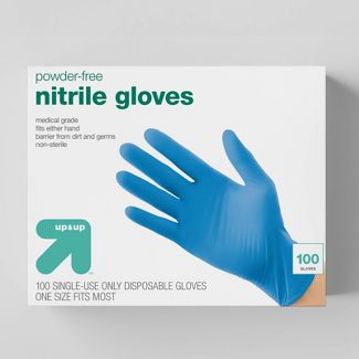 100 count Nitrile Exam Gloves - one sz fits most - Target Brand $7.99