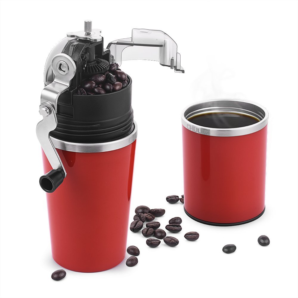 Manual Coffee Grinder & Brewer for Espresso (Includes Filter + Coffee Grinder) Red Color $27.49 FS @Amazon