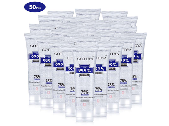 Alcohol Moisturizing Hand Sanitizer, 50-Pack of 2.7 oz. Bottles - $45 (0.9 per bottle). FS with Amazon Prime on Woot.com