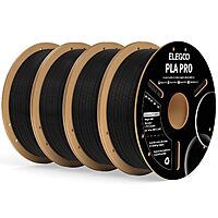 4-Pack 1KG ELEGOO PLA PRO 1.75mm 3D Printer Filament (Black)
