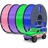 4-Pack 1-kg SUNLU 1.75mm PETG 3D Printer Filaments (Various Colors)