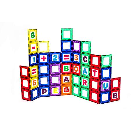 Set De 36 Piezas Magnéticas Playmags – Bloques De Construcción Con Ventanas Y Letras/Números – Juego Educativo Para Creatividad E Ingeniería – A Partir De 3 Años