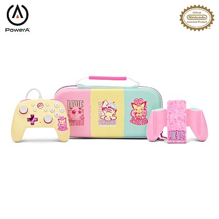 PowerA Nano Wired Controller w/ Comfort Grip & Case (Pokémon Assortment ...
