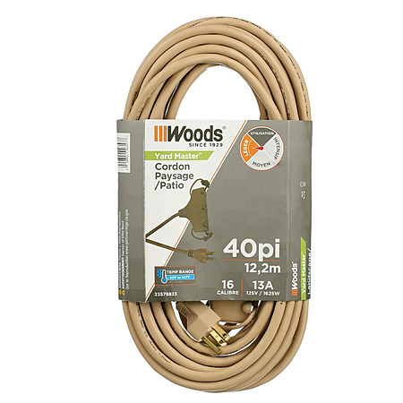 40' Coleman 16/3 Tri-Source Outdoor Extension Cord (13A, 125V, 1625W) $9 