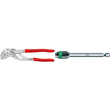 KNIPEX Pliers Wrench + Wera Standard Rapidaptor 1/4