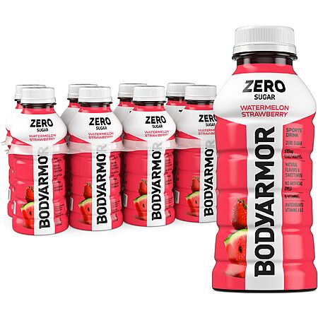 Select Accts: 8-pk 12-oz BODYARMOR ZERO Sugar Watermelon Strawberry Electrolyte Drink $4.85 & More w/ S&S