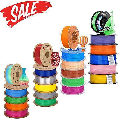 1KG Creality 3D Printer Filament (Mix & Match): PETG or Hyper PLA 10 for $86.30 & More + Free S&H