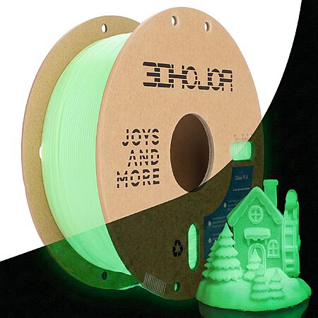 1kg 3DHoJor PLA Glow in The Dark Filament (Glow Green) $10.99 w/ Prime s/h