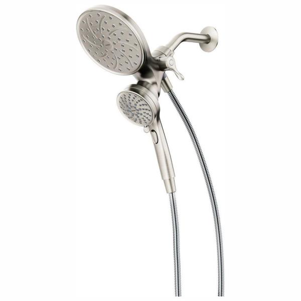 Moen Attract 6-spray 6.75 in. Dual Shower Head and Handheld Shower Head in Spot Resist Brushed Nickel Eco -VYMMV $0.01