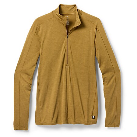 REI Co-op Men's Merino 185 Long-Sleeve Half-Zip Base Layer Top (Oak Brown)