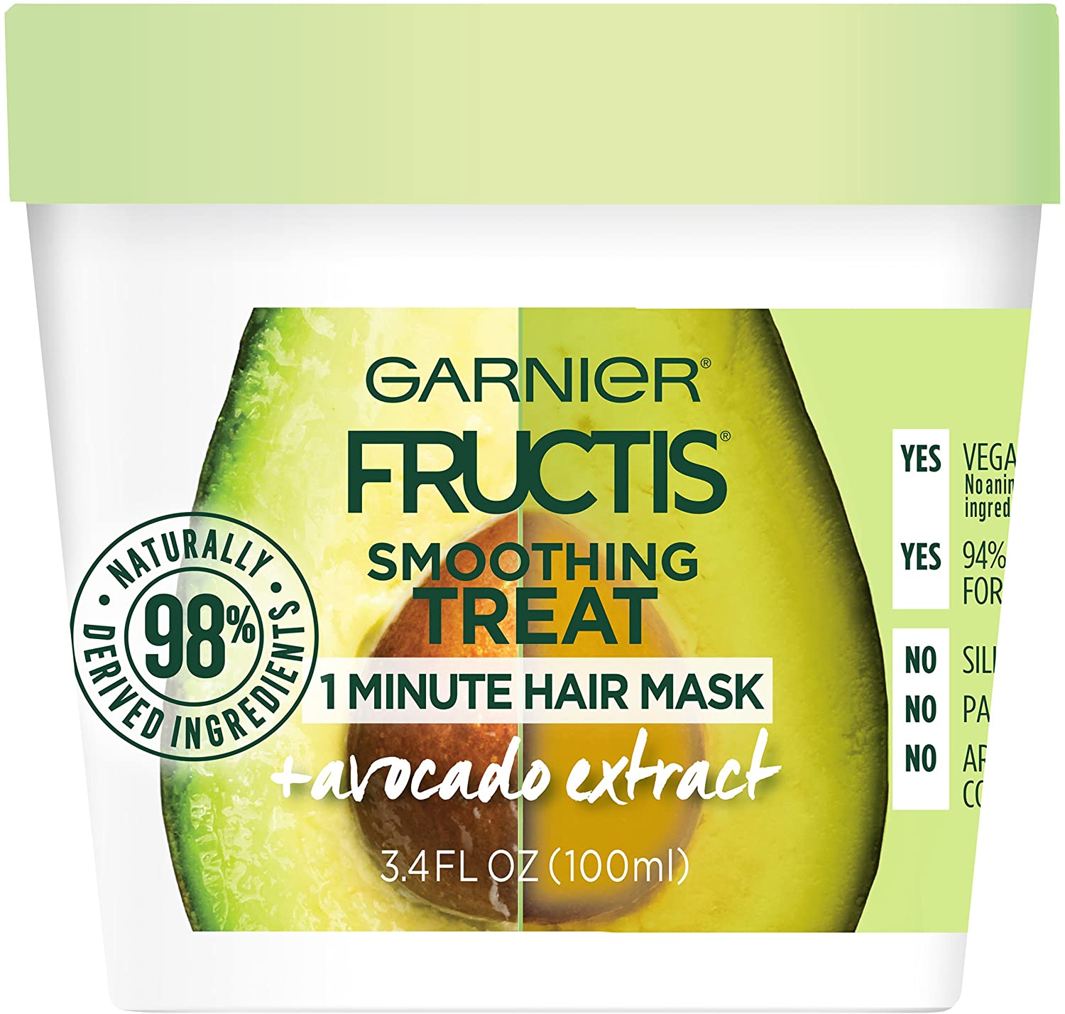 Garnier Fructis Smoothing Treat 1 Minute Hair Mask with Avocado Extract, 3.4 Fl Oz $1.63 with s/s
