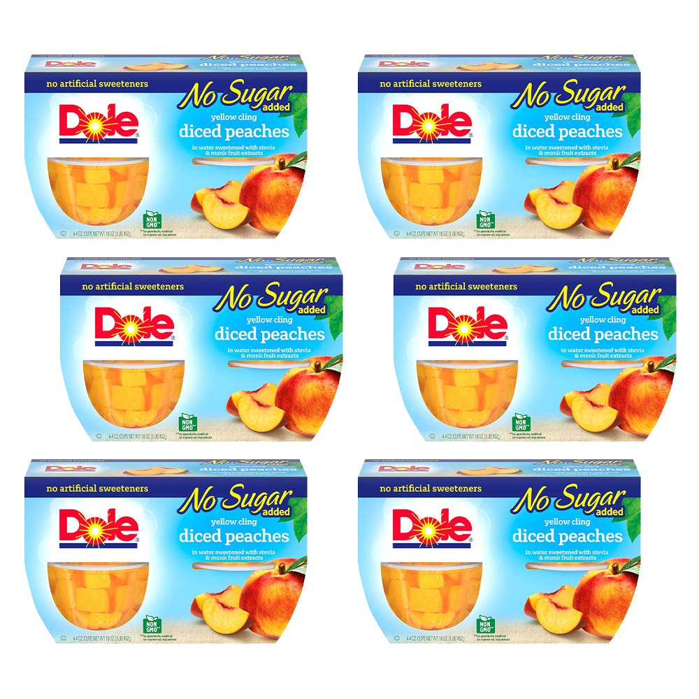 Dole Fruit Bowls No Sugar Added Yellow Cling Diced Peaches, 4 Cups (6 Pack) $3.25 with s/s