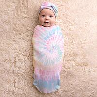 Itzy Ritzy Newborn Cocoon & Hat Swaddle Set with Name Card (Rainbow Swirl Tie Dye) $4.99 + Free Shipping w/ Prime or on $35+