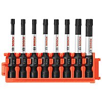 8-Piece Bosch Impact Tough Torx 2" Power Bits w/ Clip for Custom Case System