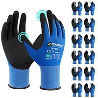 12-Pair DULFINE Medium Safety Work Gloves (MicroFoam Nitrile Coated) $11.69 + Free Shipping w/ Prime or on $35+