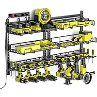 2-Pack Power Tool Organizer w/ 4-Outlet Power Strip Charging Station