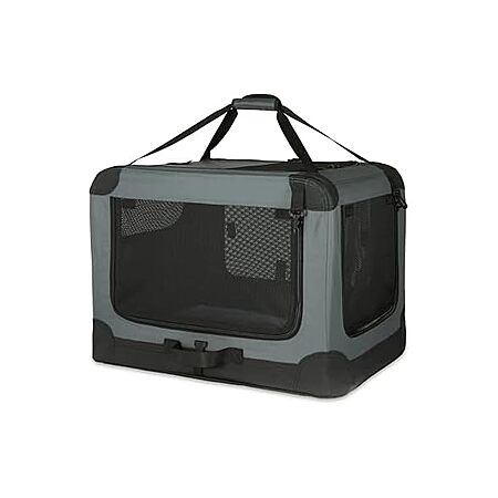 Amazon Basics 4-Door Soft-Sided Folding Travel Crate Kennel for Pets (30" x 21" x 21") $22.99 + Free Shipping w/ Prime