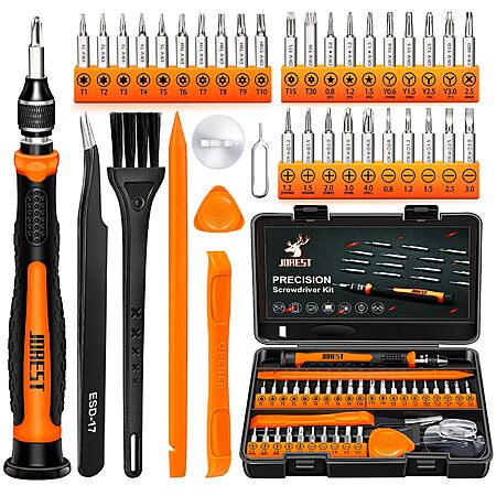 38-Piece JOREST Precision Screwdriver Kit w/ Torx T5, T6, Y00 Bits $7.99 + Free Shipping w/ Prime or on $35+