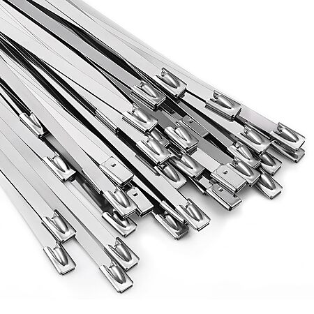 100-Pack 11.8" Self-Locking Metal Zip Ties (304 Stainless Steel) $7.99 + Free Shipping w/ Prime or on $35+