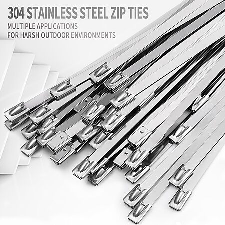 20% Off 100-Pack Metal Zip Ties