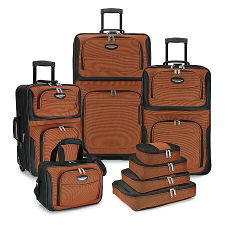 8-Piece Travel Select Amsterdam Expandable Rolling Upright Luggage Set (Orange) $66.53 + Free Shipping