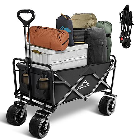 300-lb Capacity Collapsible Heavy Duty Utility Cart (Black) $35.99 + Free Shipping