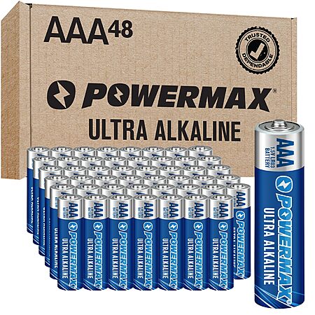 48-Count Powermax Triple AAA Alkaline Batteries $10.50 w/ Subscribe & Save