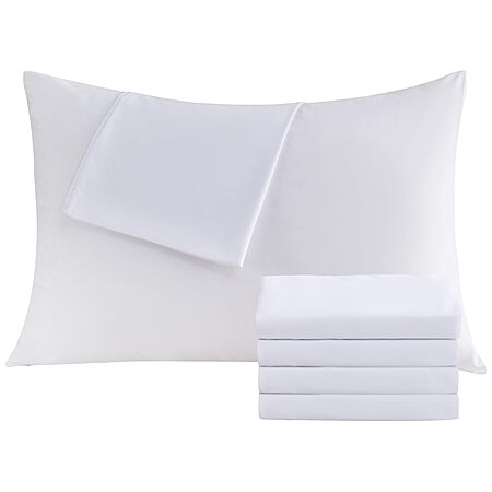 4-Pack CULVE Microfiber Pillowcases (Queen, White, 20"x30") $4 