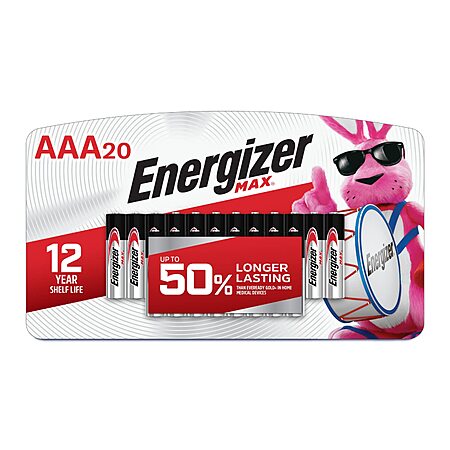 20-Pack Energizer MAX AAA Alkaline Batteries $7.55 w/ Subscribe & Save