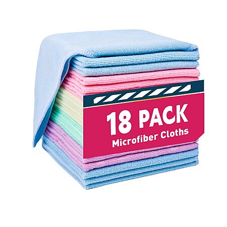 18-Pack 12"x12" Microfiber Cleaning Cloths (Various) from $4.75 w/ Subscribe & Save