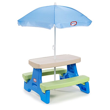 Little Tikes Easy Store Jr. Picnic Play Table w/ Umbrella (Blue/Green) $40.59 + Free Shipping (0 replies)