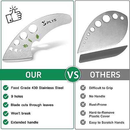 9-Hole Plys Stainless Steel Herb Stripper Tool $3.99 + Free Shipping