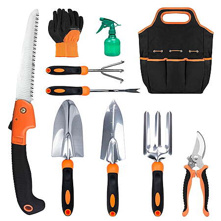 10-Piece FOUKUS Stainless Steel Garden Tool Set w/ Storage Tote Bag $25.99 + Free Shipping w/ Walmart+ or on $35+