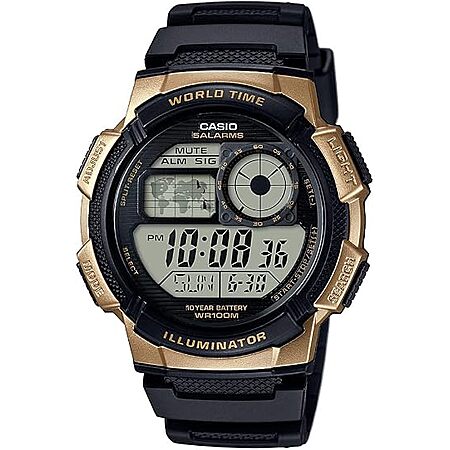 Casio AE-1000W-1A3VCF | Black-Gold - $19.92 @Amazon