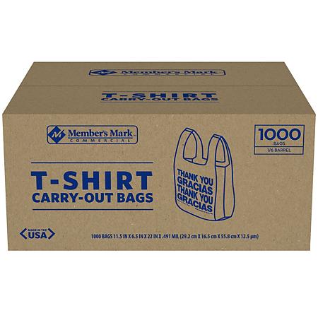 Sams Club has 1000ct ‘Thank You’ T-Shirt Bags for 11.98 w/ free pick up or w/ F/S for plus or for a 0.98 shipping.