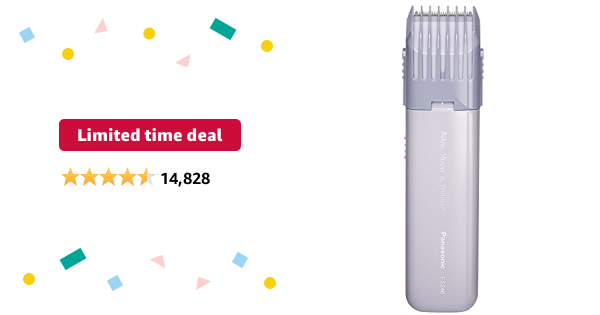 Limited time deal for Prime Members Panasonic Bikini Shaper and Trimmer for Women ES246AC Compact Portable Design with Adjustable Trim Settings Battery Operated White 11.99
