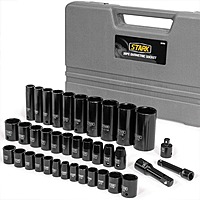 38-Piece Stark 3/8" & 1/2" Drive SAE/Metric Impact Socket Set w/ Carrying Case