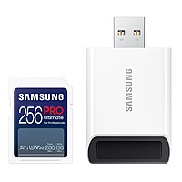 SAMSUNG PRO Ultimate Full Size 256gb Memory Card + USB Reader $18.15