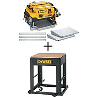 DeWalt 15-Amp 13" Corded Heavy-Duty Thickness Planer Kit w/ Stand & More