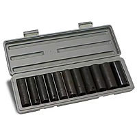 12-Piece XtremepowerUS 1/2" Drive SAE Deep Impact Wrench Socket Set w/ Case