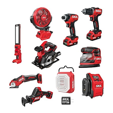 YMMV SKIL PWR CORE 12v 10-Tool Brushless Power Tool Combo Kit $199.99