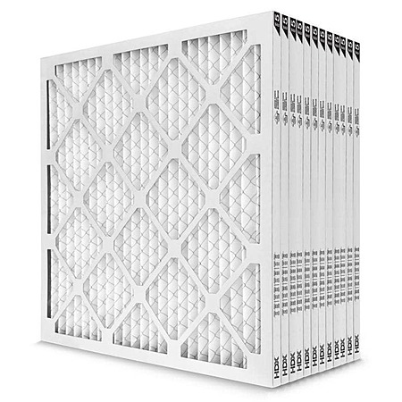 ALL SIZES $42 12 Pk HDX Standard Pleated Furnace Air Filter FPR 5, MERV 8 (12-Pack) - $42