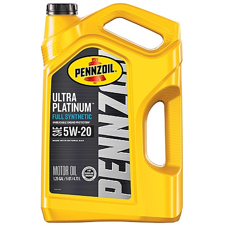Amazon - Pennzoil Ultra Platinum Full Synthetic 5W-20 Motor Oil, 5 Quart $19.76