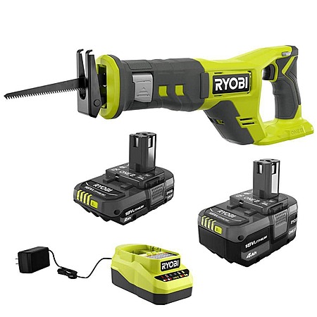 RYOBI ONE+ 18V Cordless Reciprocating Saw w/ 2.0 Ah & 4.0 Ah Batteries + Charger $99 + Free Shipping