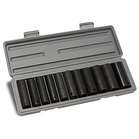 1/2 in. Drive SAE Deep Impact Wrench Socket Set with Carrying Case (12-Piece) $11.78 - Home Depot