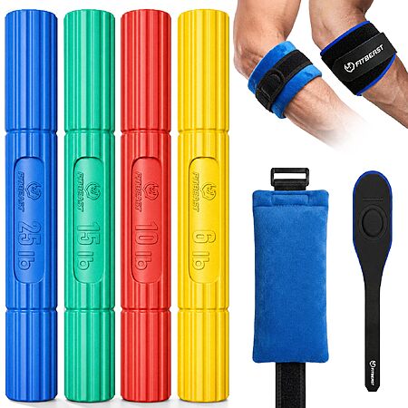 FitBeast Elbow Recovery Kit with 4-Level Flex Therapy Bars