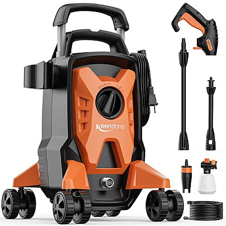 Keenstone Electric Pressure Washer, 5000 PSI 3GPM with Anti-Tipping Design $79.99 AC