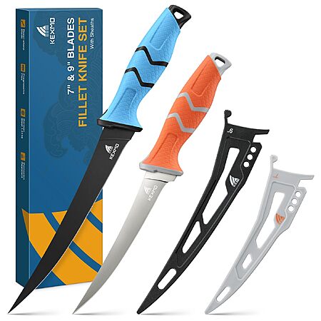 Fishing Fillet Knife Set, 7 & 9 inch German 1.4116 Stainless Steel