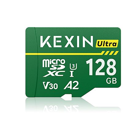 KEXIN 128GB Micro SD Card A2 V30 U3 C10 4K up to 160MB/s with SD Adapter