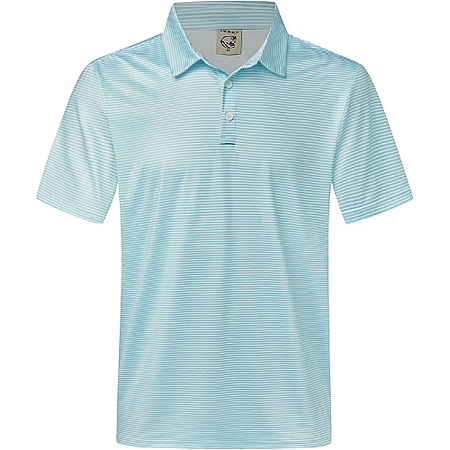 Hardaddy Men's Stripe Short Sleeve Casual Polo Shirts - $8.49 after coupon